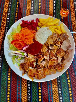 Plato Kebab Con Patatas