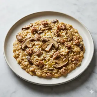 Risotto ai Funghi Porcini e Salsiccia