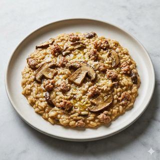 Risotto ai Funghi Porcini e Salsiccia