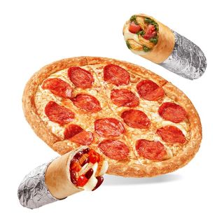 Pizza mică și 2 Dodstere