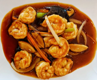 50.Gambas com Molho de Ostra