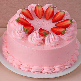 Tarta de fresa casero (porción)