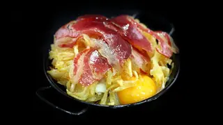 Huevos Estrellados con Jamón iberico