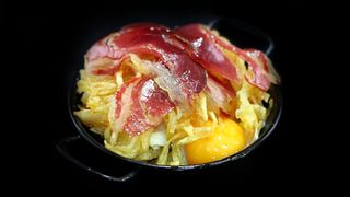 Huevos Estrellados con Jamón iberico