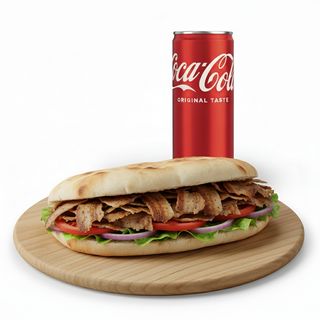 Kebab grande + Lattina Coca-Cola