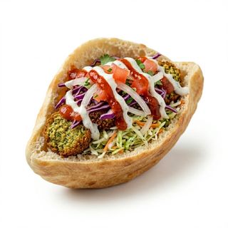 Falafel na grubym cieście