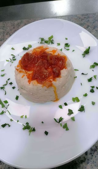 Fasole Batuta cu Ceapa Caramelizata