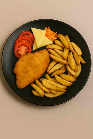 Snitel parizian de curcan cu garnitura 600g