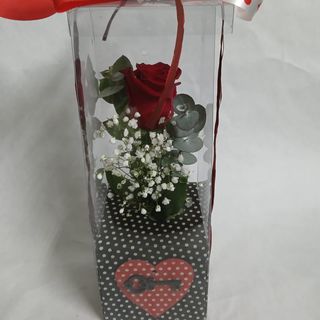 Rosa en caja