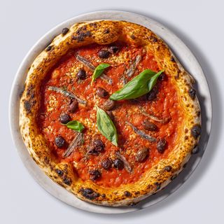 Pizza Marinara Anchova e Azeitona