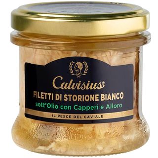 Sturion alb in ulei extra virgin cu capere 150g