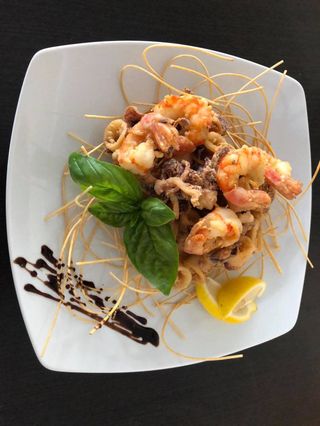 Frittura di gamberi e calamari