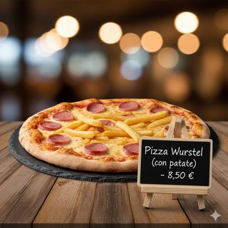 Pizza wurstel e patate