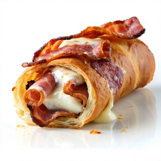 Rollito De Bacon Con Mozzarella Al Horno