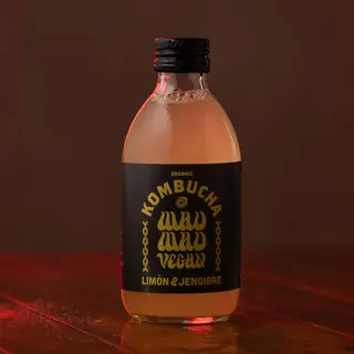 Kombucha Mad Mad Vegan limón y jengibre (250 Ml.)