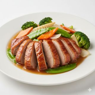 Anatra con verdure miste
