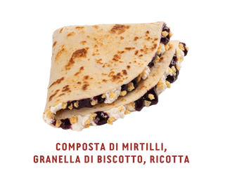 Piadina Dolce Cheesecake ai Mirtilli