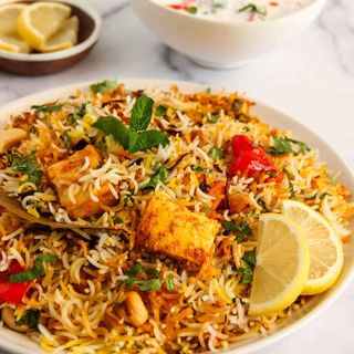 Paneer Tikka Dum (Charcoal Smoked) Biryani - Chef's Special