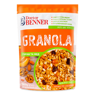 Гранола Doctor Benner з медом і горіхом (300г)