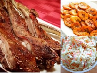 Baby Back Ribs With Fried Plantain