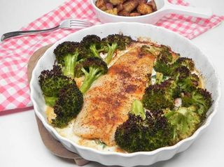 Fish With Broccoli Sauce