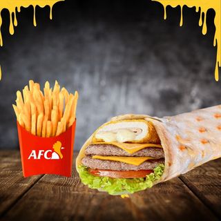 Cheese stuffed BEEF NAAN + Frites