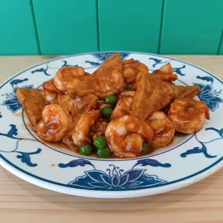 Tofu com gambas