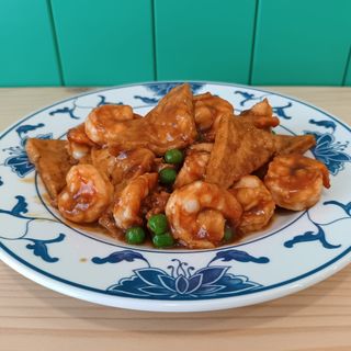 Tofu com gambas