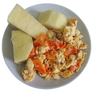 Boiled Yam And Egg Sauce
