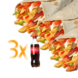3xKebab pui + 3x Cola 0.5
