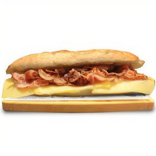 Bocadillo De Bacon Y Queso