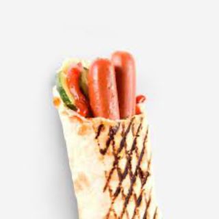 Улюблена в лаваші з 2 сосисками