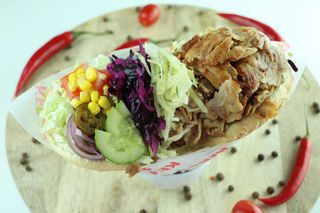 Fryto kebab w bułce z samym mięsem