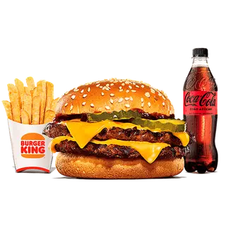 Menú Doble Cheeseburger BBQ Grande