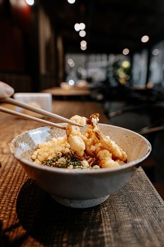 Соба з темпурою із тигрової креветки (450г)