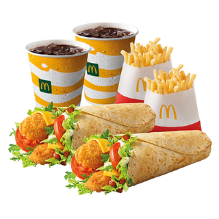 2x (McWrap Klasyczny + frytki małe + napój mały)