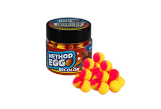 Boilies Benzar Mix Method Egg Bicolor Honey Strawberry 8mm