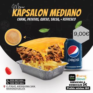 Menú kapsalon Mediano