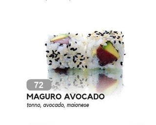 72. Uramaki maguro avocado 8 pezzi