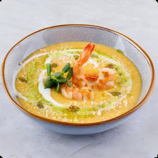 Гарбузовий крем-суп з креветкою (355г.)