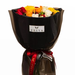 Buchet 7 miniroze culori calde