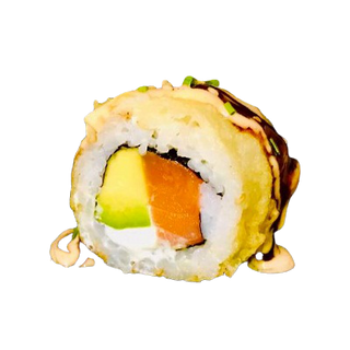 Uramaki de salmón frito