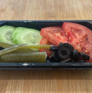 Caixa de vegetais para acompanhar