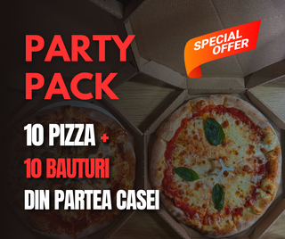 Pizza Party Pack | 10 pizza + bauturi