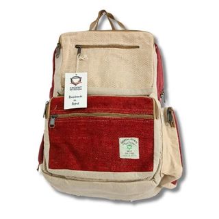 Mochila exclusiva de cáñamo Vino & crema