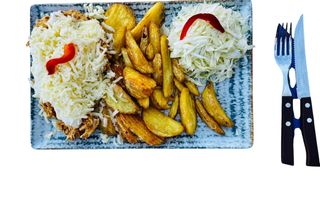 Snitel Borzoska cu cartofi crispers