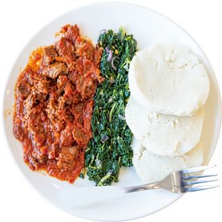 Beef wet-fry Ugali