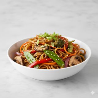 Fideos salteados (vegetariano)