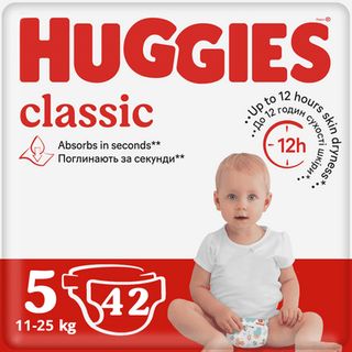 Підгузки Huggies Classic Jambo 5 (11-25 кг) (42шт/уп)