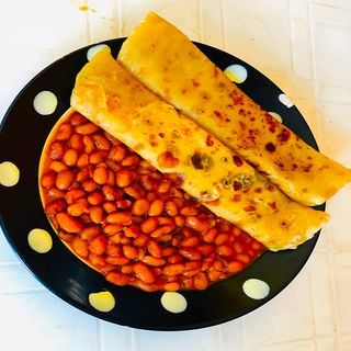 Chapatti with Coconut Beans 
